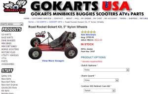If you don't mind spending a bit of cash, this is an excellent start for a go kart!